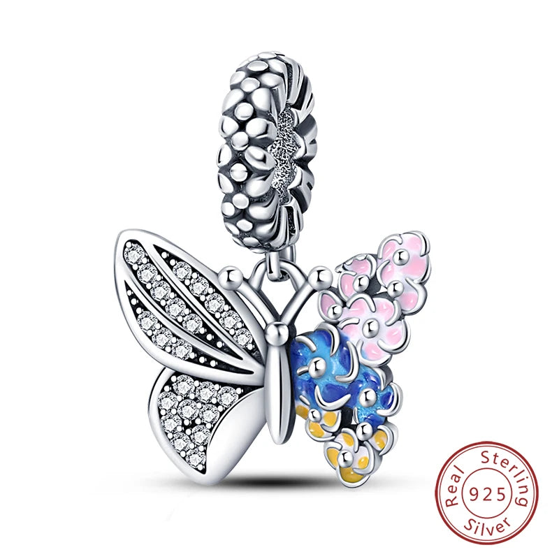 S925 Silver Luminous Firefly & Star Charms (3mm)