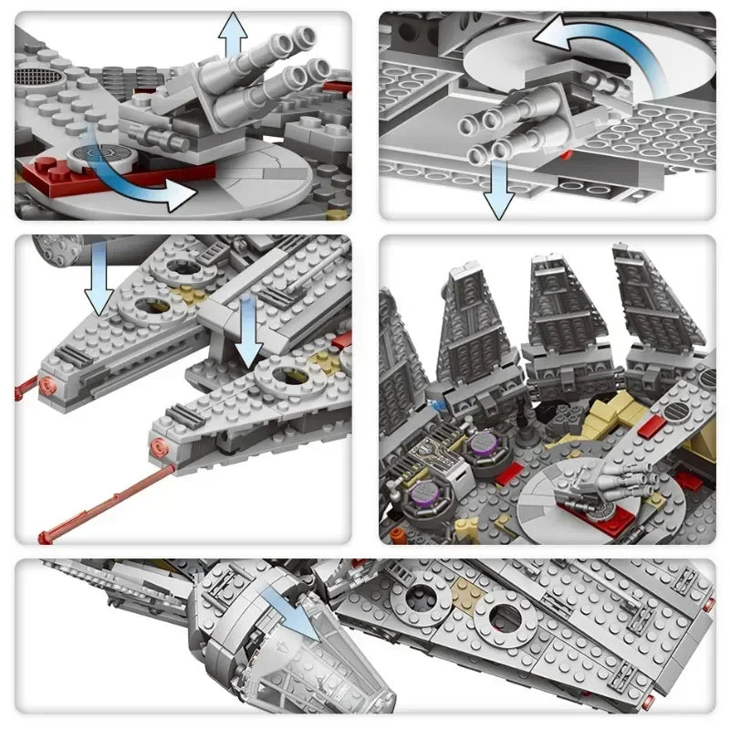 1381-Piece Space Millennium Warship Building Blocks Set