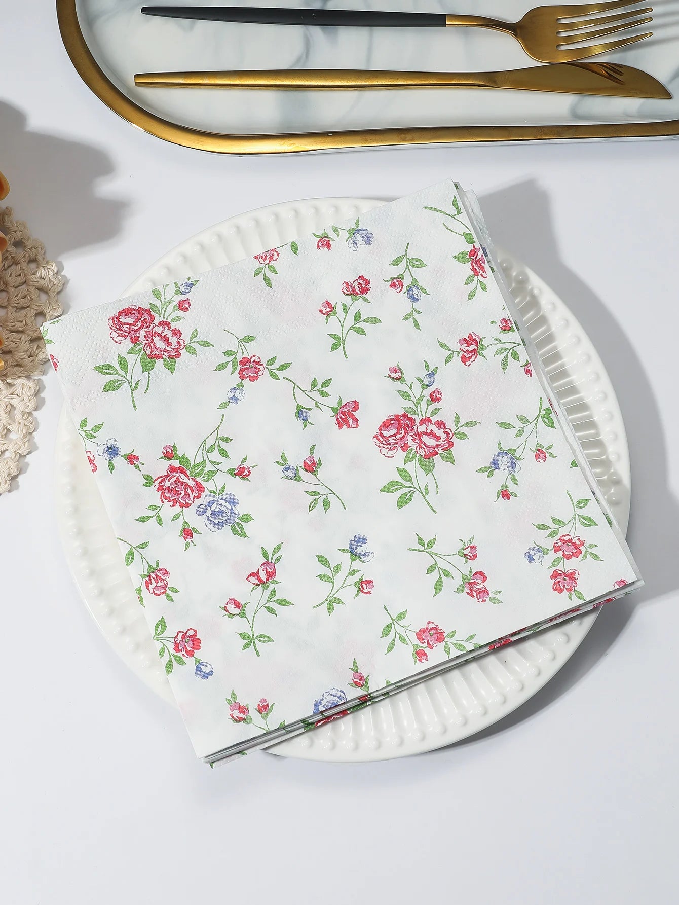INS Style Floral Paper Napkins