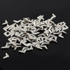 50pcs/200pcs Vintage Metal Book Corner Protectors – Golden, Silver, Bronze for Scrapbook, Photo Album, Notebook, Menu, Folder