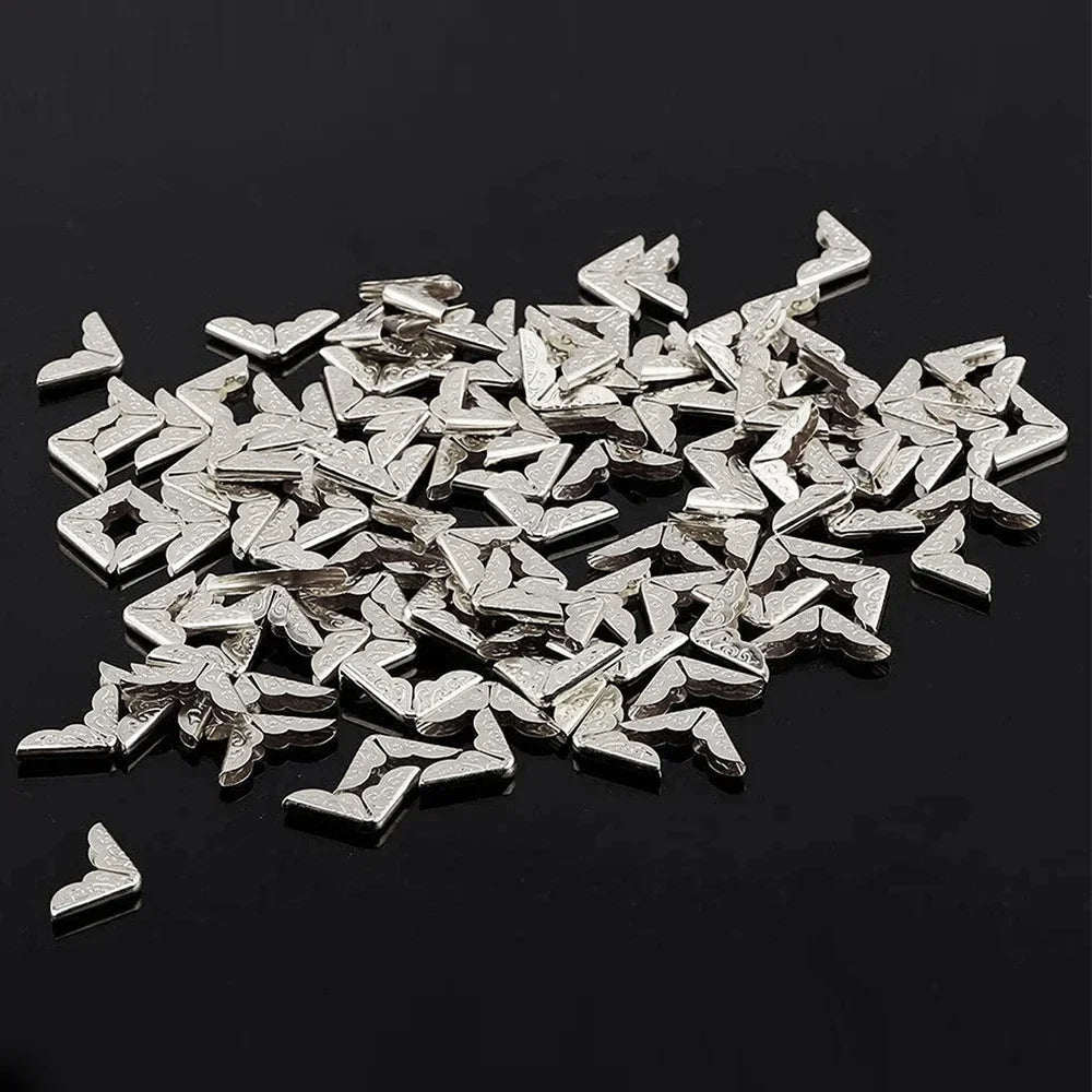 50pcs/200pcs Vintage Metal Book Corner Protectors