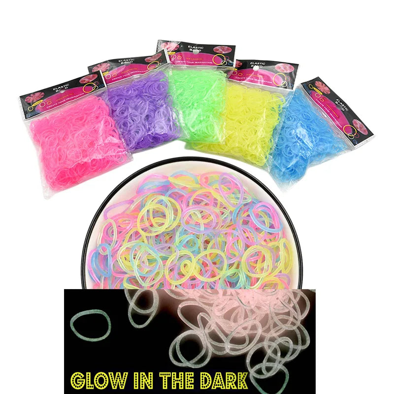 600pcs Glow in the Dark Loom Bands