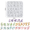 Alphabet Keychain Molds Alphabet Resin Silicone Mould Resin Letter Number Molds for DIY Keychain Jewelry Pendant Making