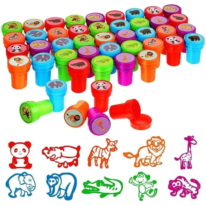 10pcs Assorted Self-Inking Stamps for Kids