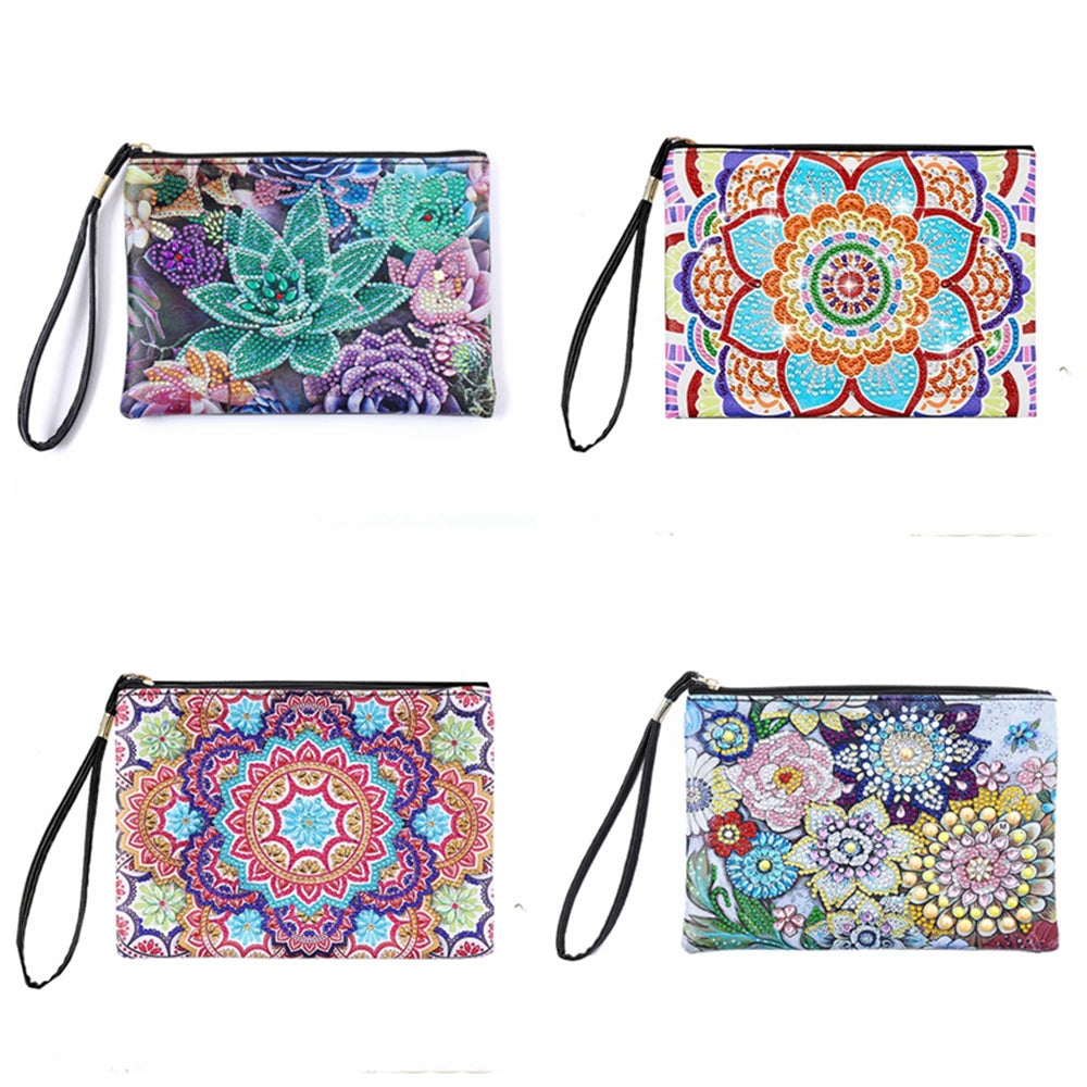 DIY Mandala Diamond Painting PU Leather Purse