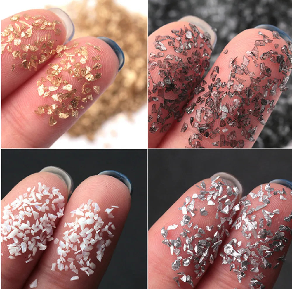 80g Colorful Resin Filling Crushed Glass Stones