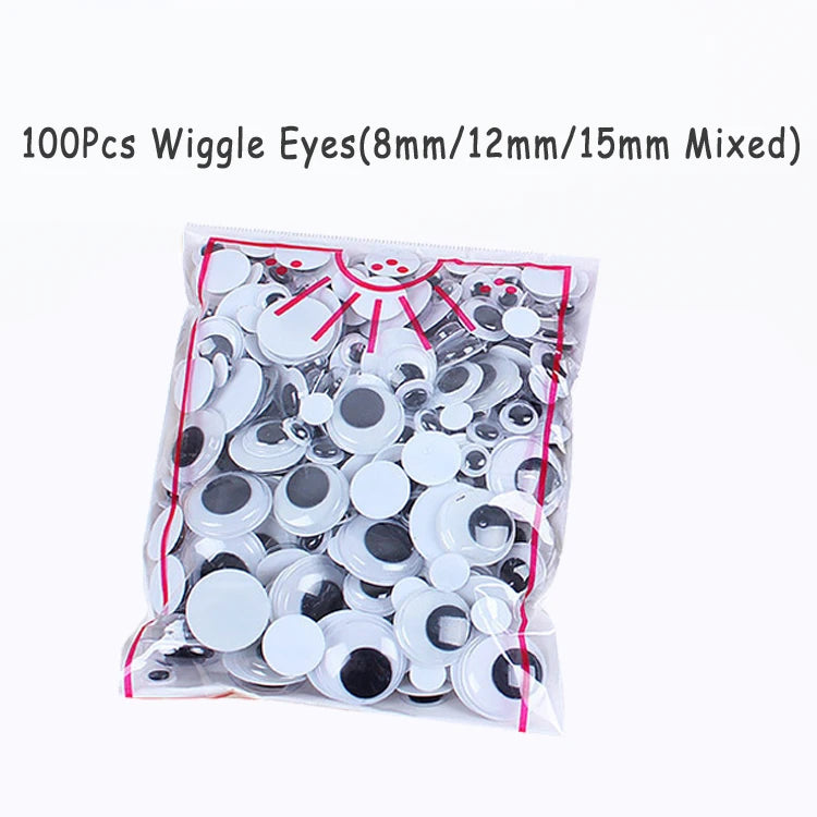 Plush Sticks, Pompoms & Googly Eyes Craft Set