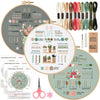 3 Sets Embroidery Starter Kits – Beginner Cross Stitch Practice with Stamped Fabric & Tools