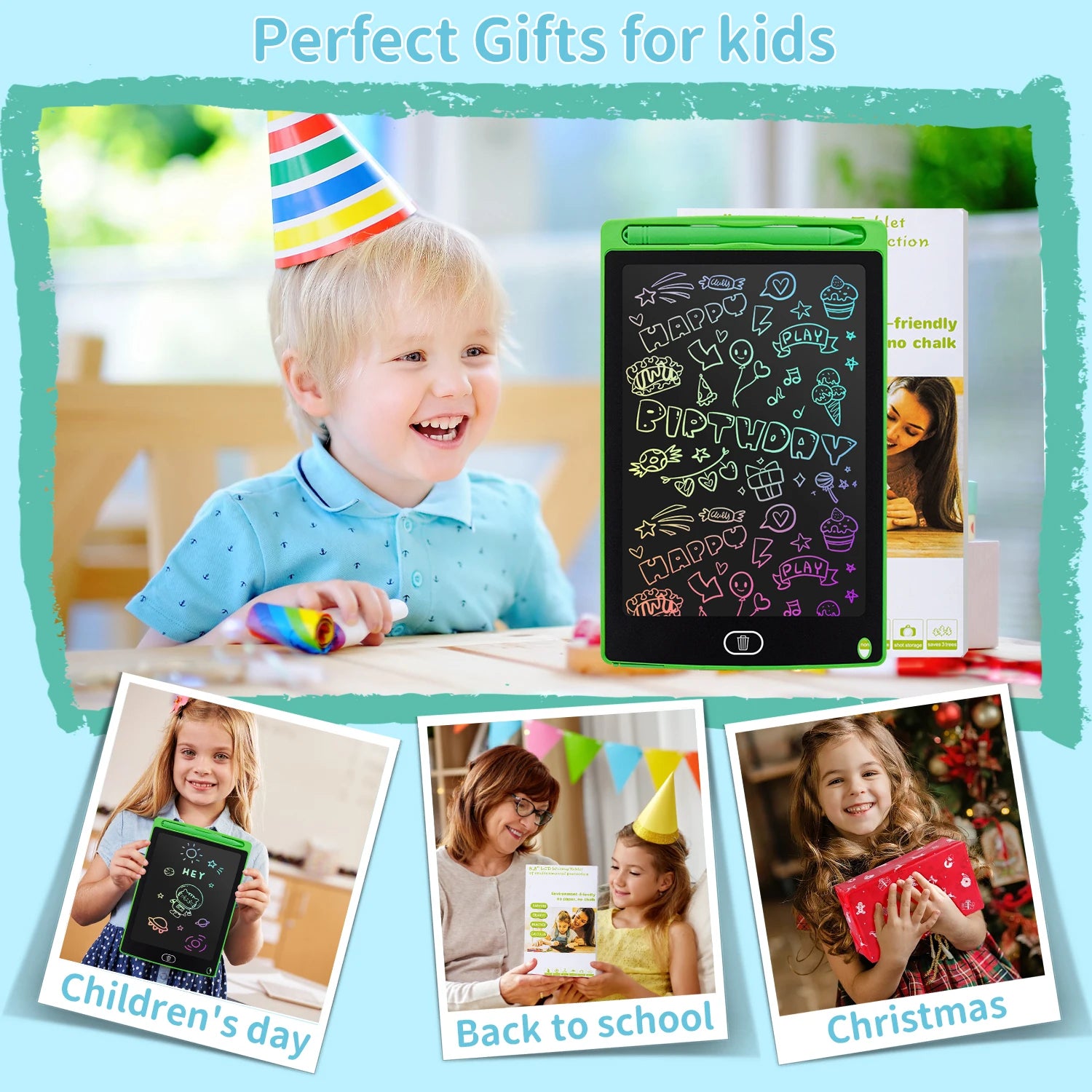 6.5-Inch LCD Writing Tablet – Erasable Drawing & Handwriting Pad for Kids