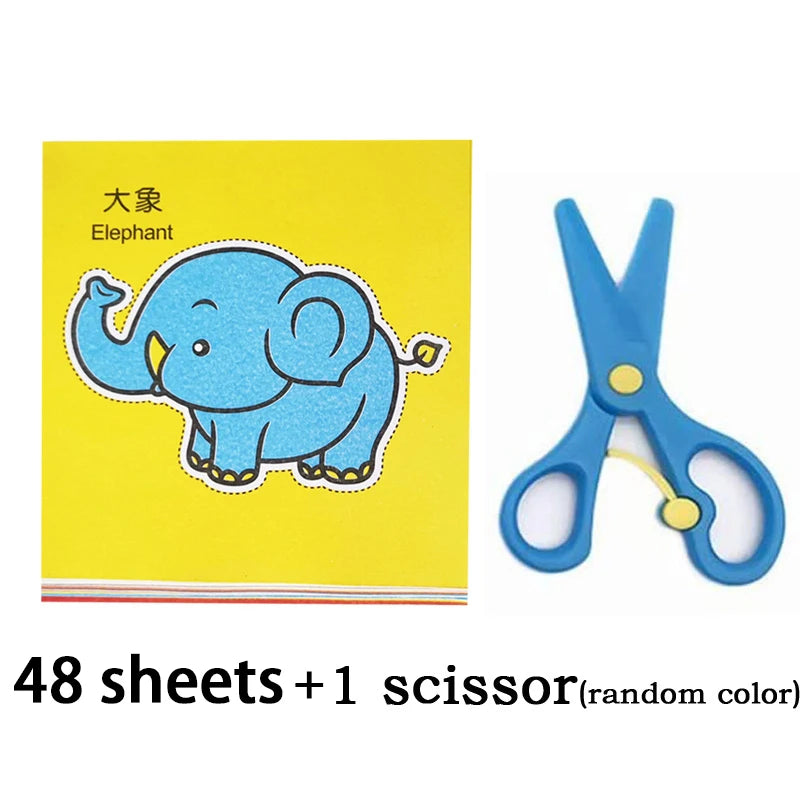 49–91pcs Kids Scissor Skills Cutting Practice Set