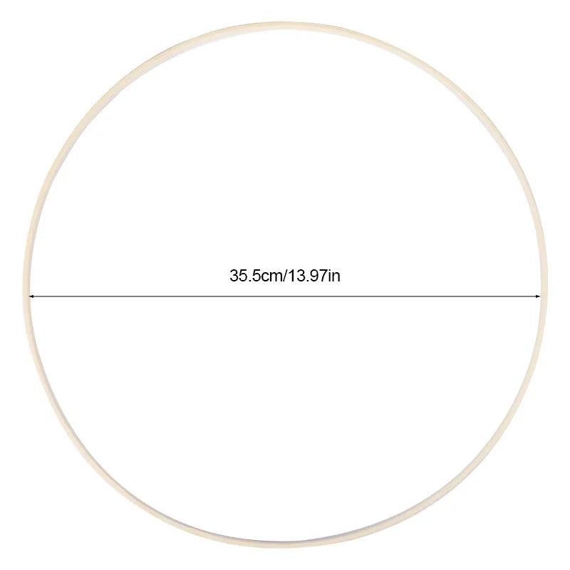 5Pcs Wooden Bamboo Hoops