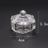 Crystal Glass Octagonal Dappen Dish with Lid