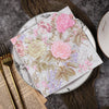 20pcs Colorful Printed 2-Ply Napkins – 33cm Pink Flower & Butterfly Design Wedding & Party Paper Placemats