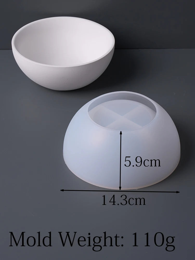 Round Concrete Bowl Silicone Mold