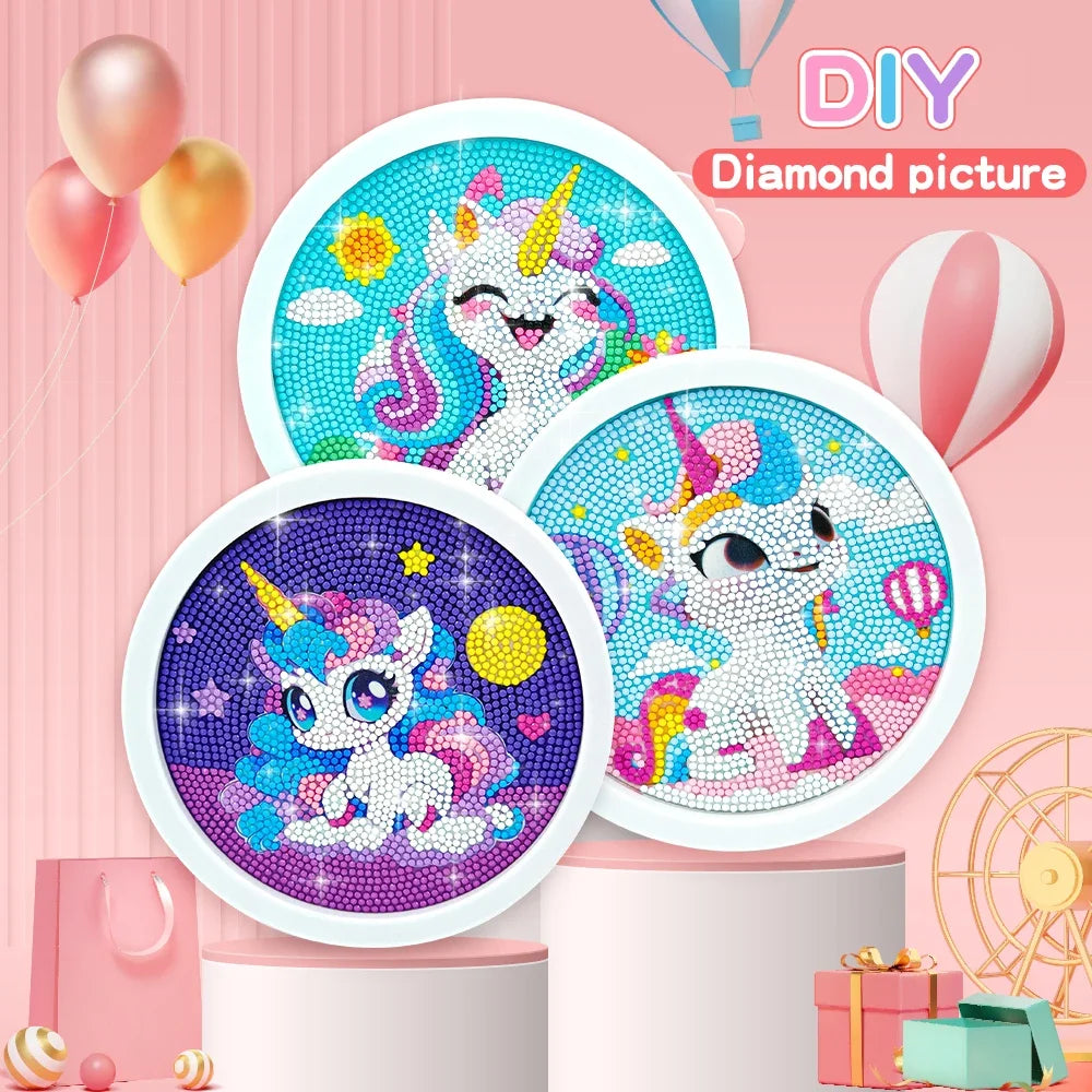 5D DIY Unicorn Diamond Painting Kit with Frame