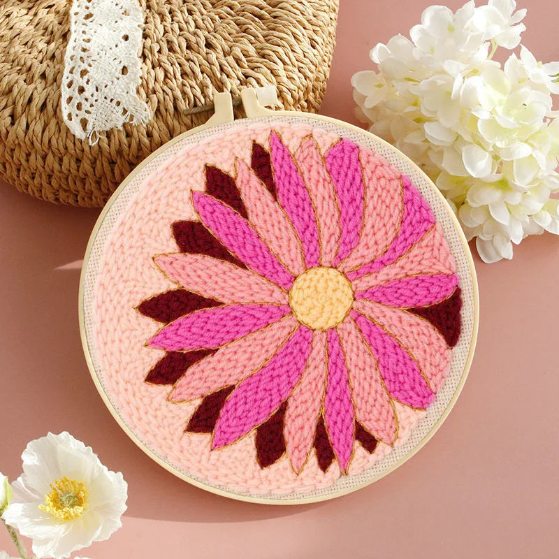 Sunflower DIY Punch Needle Embroidery Kit for Beginners