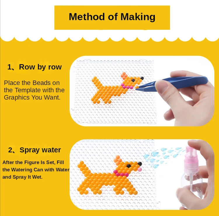 1000pcs Water Spray Magic Beads Craft Kit