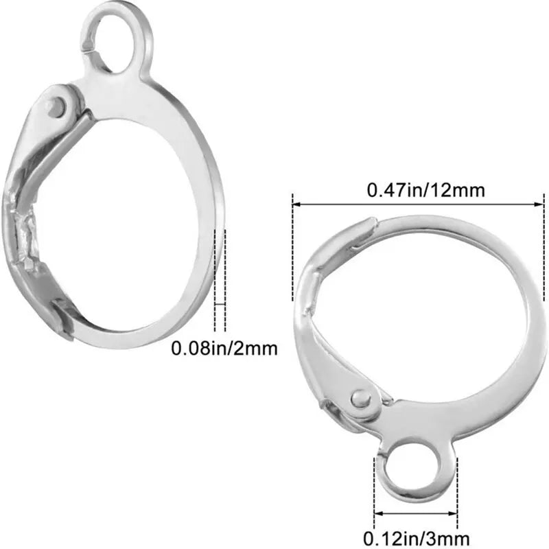 50pcs Hypoallergenic Brass Lever Back Earring Hooks