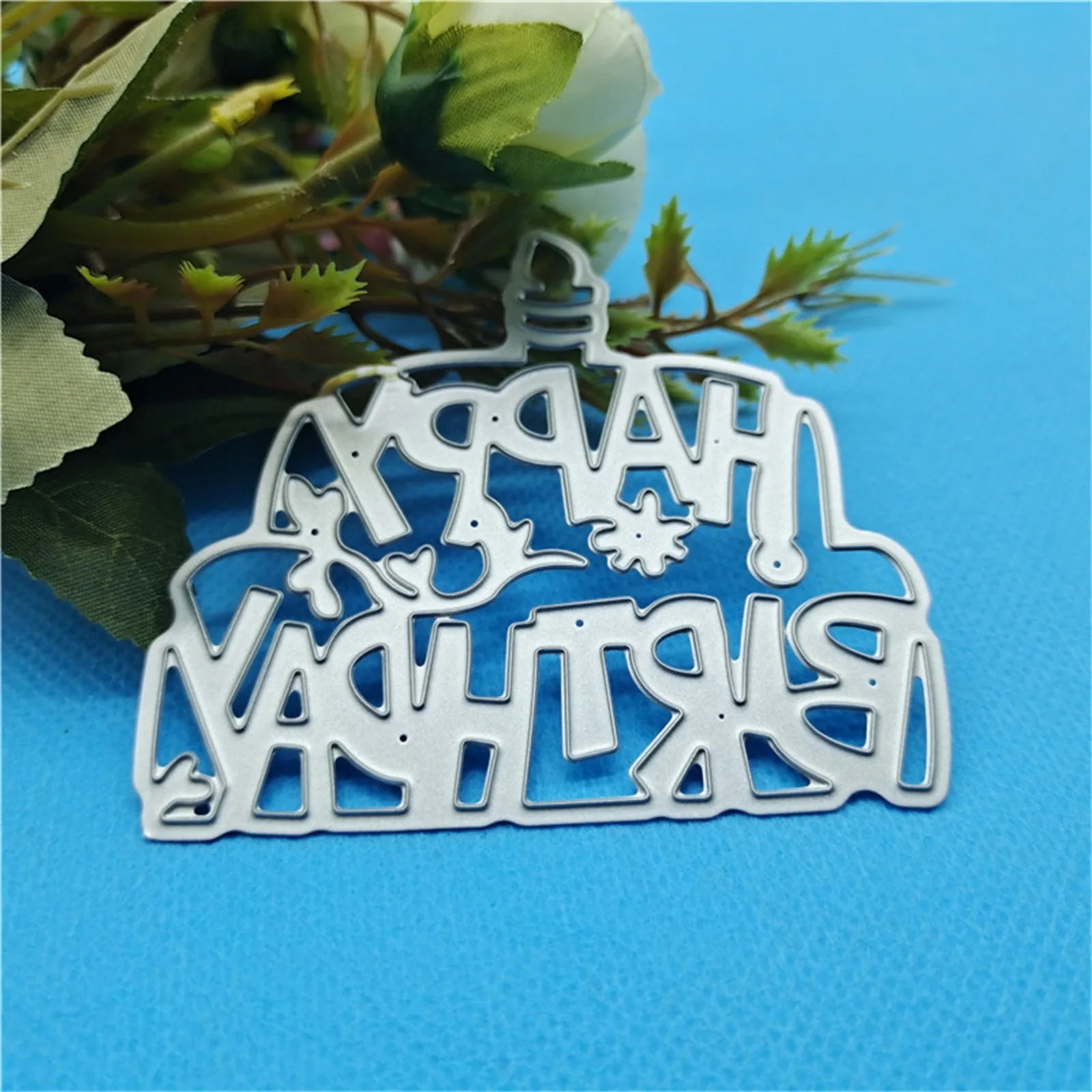 Happy Birthday Cake Metal Die Cutting Mold