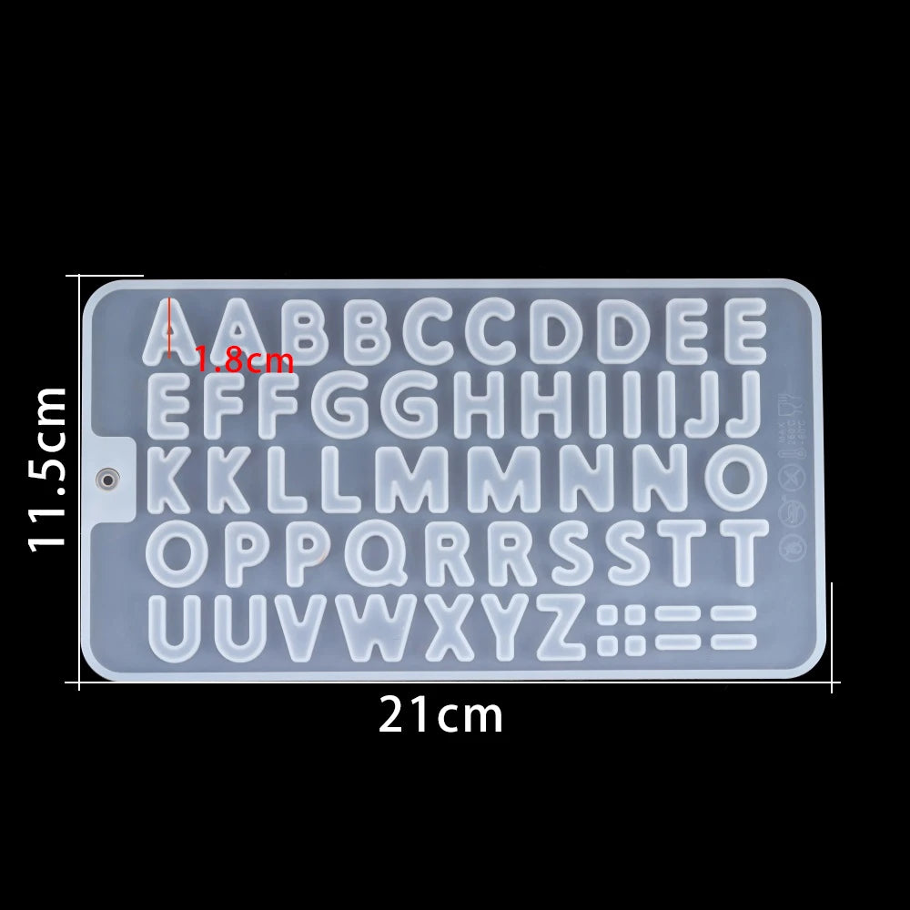 Alphabet & Number Silicone Resin Molds