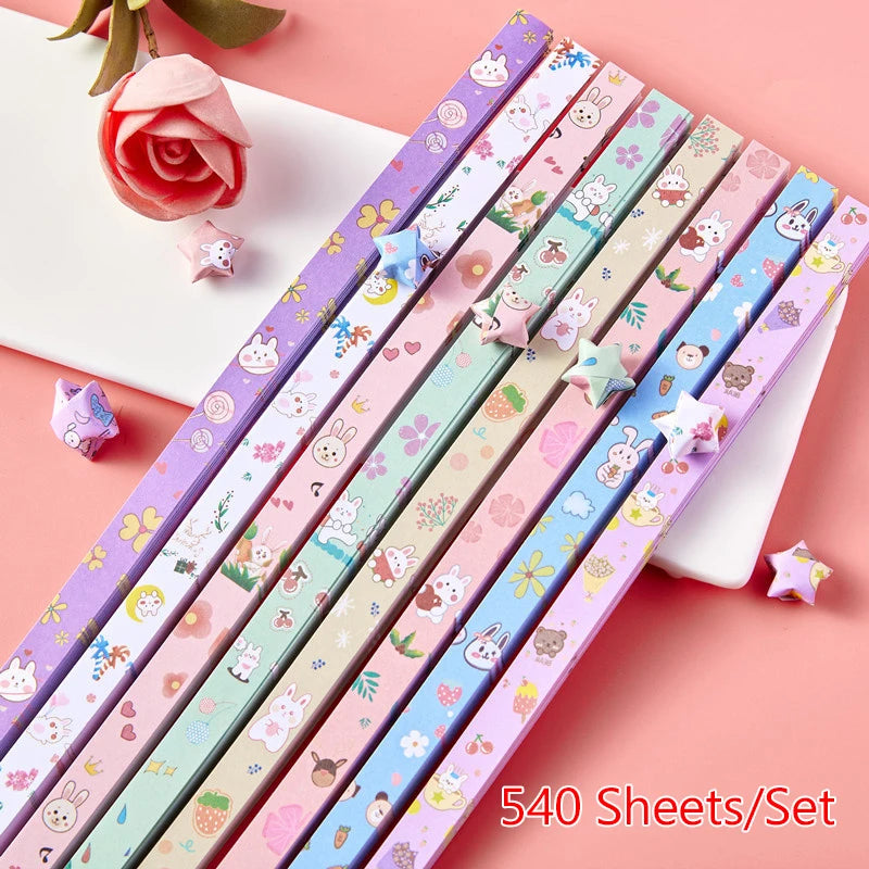 540 Sheets Lucky Star Origami Paper Strips