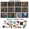 52pcs Gothic Midnight Garden Scrapbook Paper Pad Set – Background Paper & Stickers for Crafts, Journals, and Holiday Projects