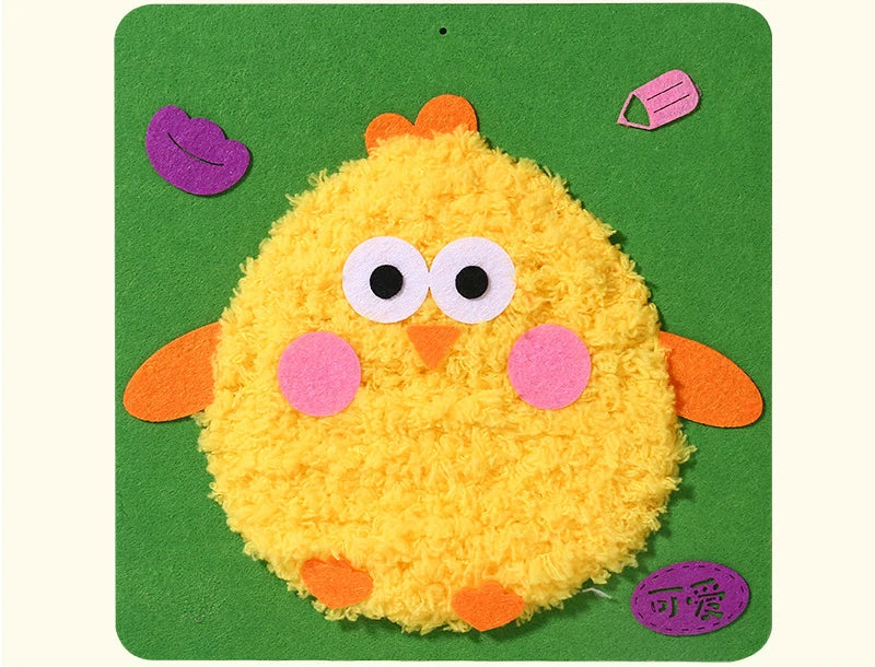 Cartoon Animal Punch Needle Embroidery Kit