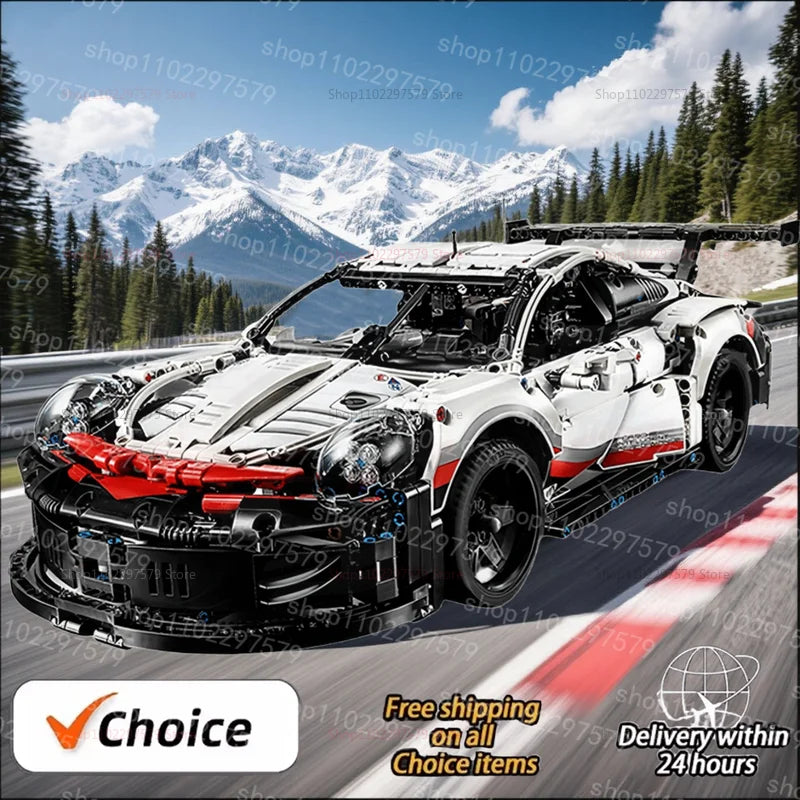 1580Pcs Technical Racing Car Building Blocks