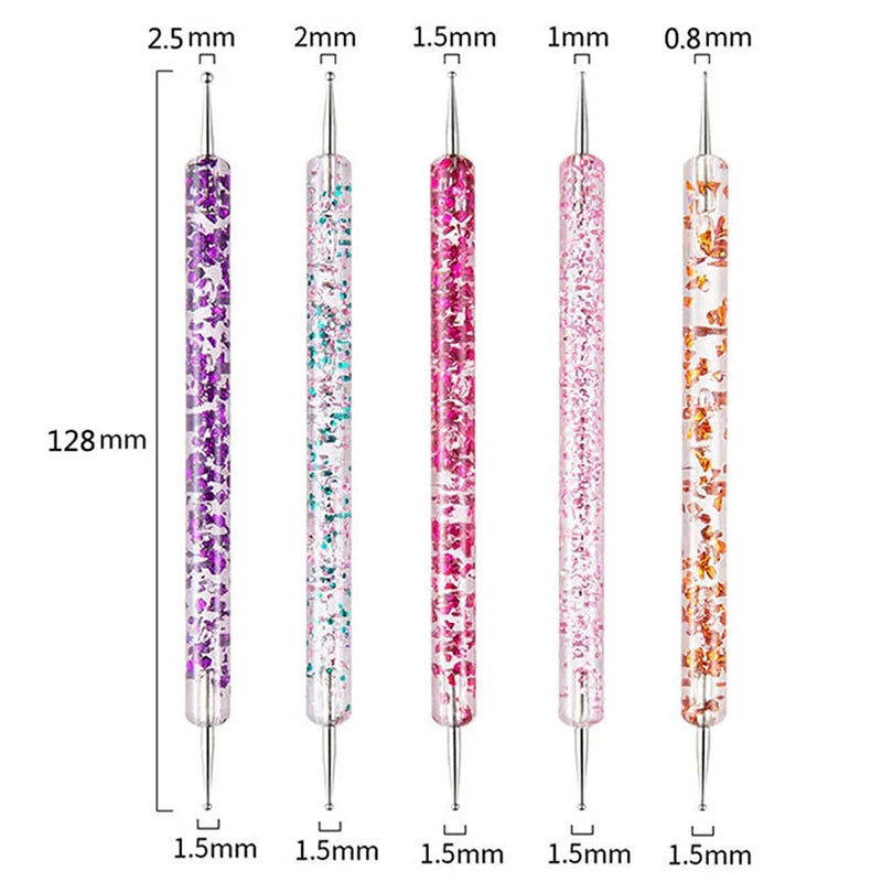 5Pcs Nail Art Dotting & Drawing Brush Set