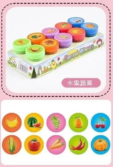 10pcs Assorted Self-Inking Stamps for Kids