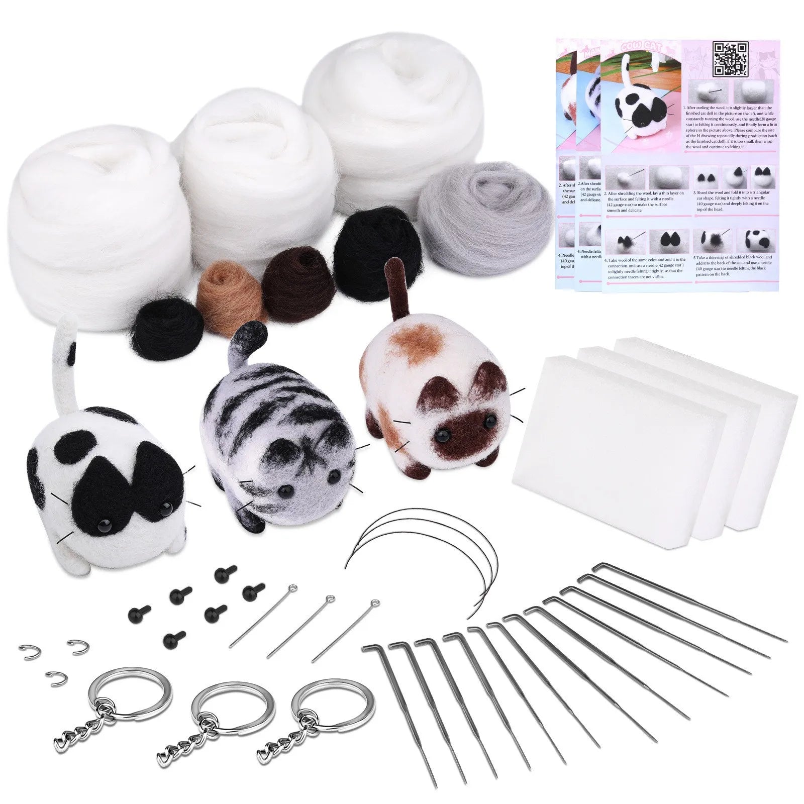 Dog & Cat Wool Needle Felting Kit