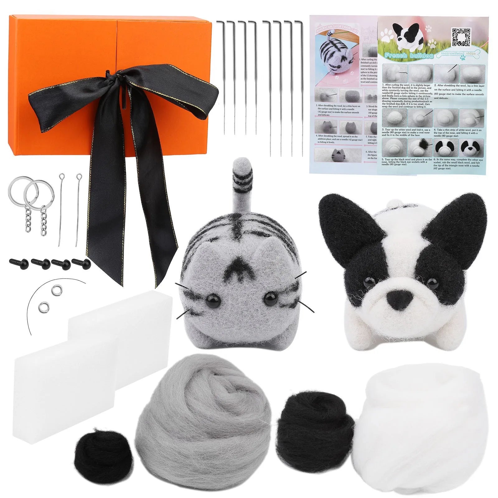 Dog & Cat Wool Needle Felting Kit