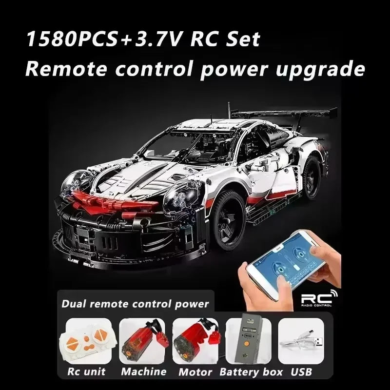 1580PCS Remote Control Racing Car Building Kit