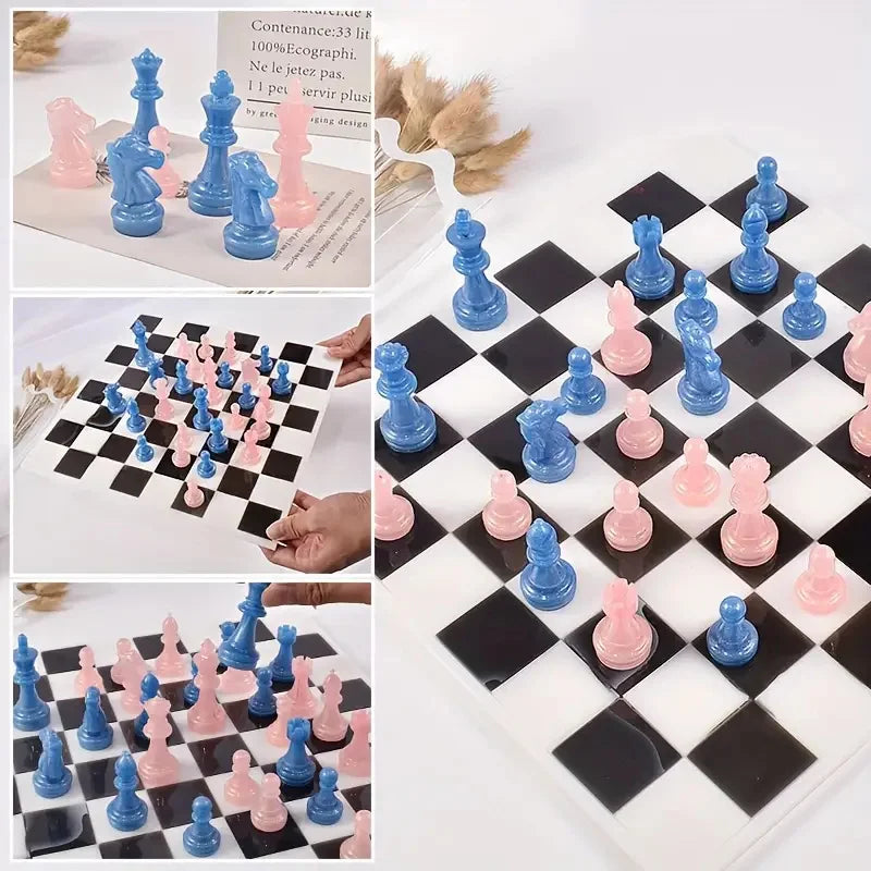 16pcs/7pcs 3D Silicone Chess Molds