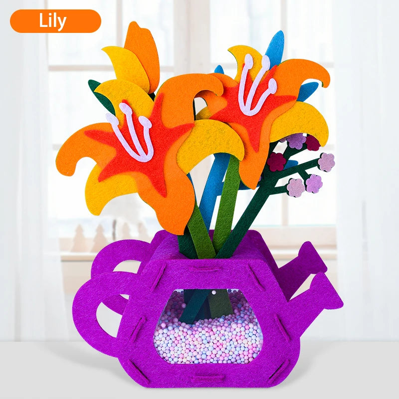 DIY Montessori Flower Toy Craft Set