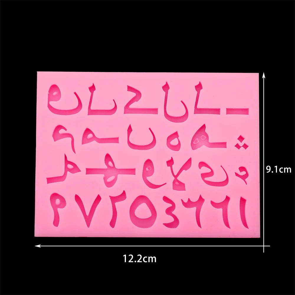 Alphabet & Number Silicone Resin Molds