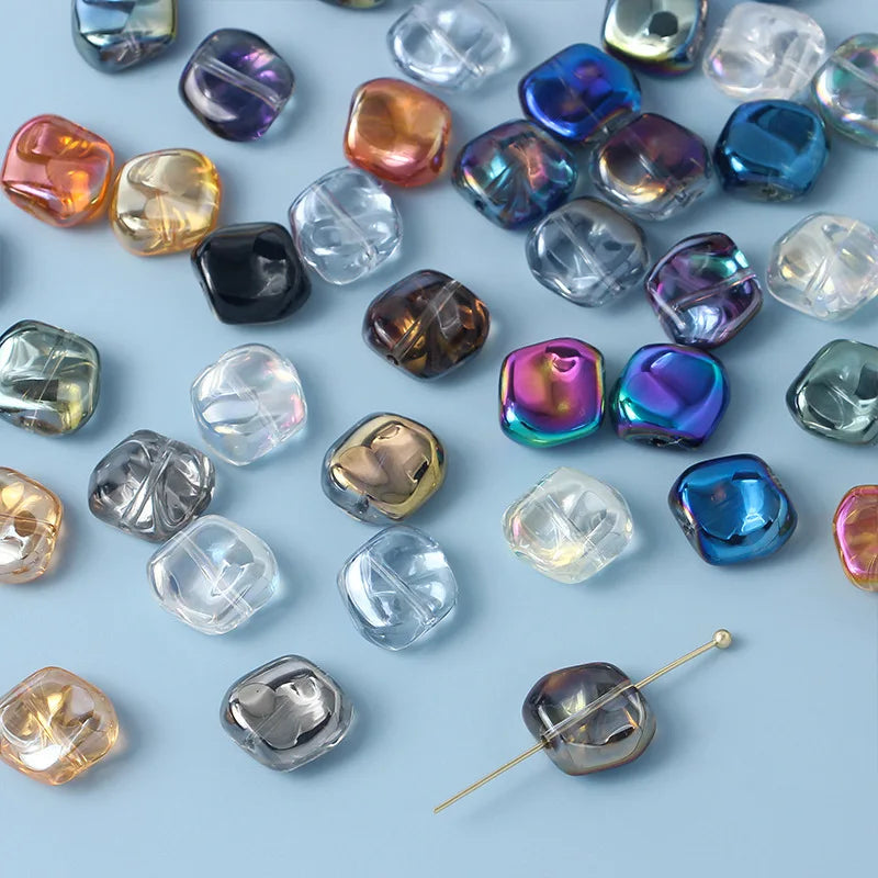 20pcs 11mm Irregular Lampwork Glass Beads
