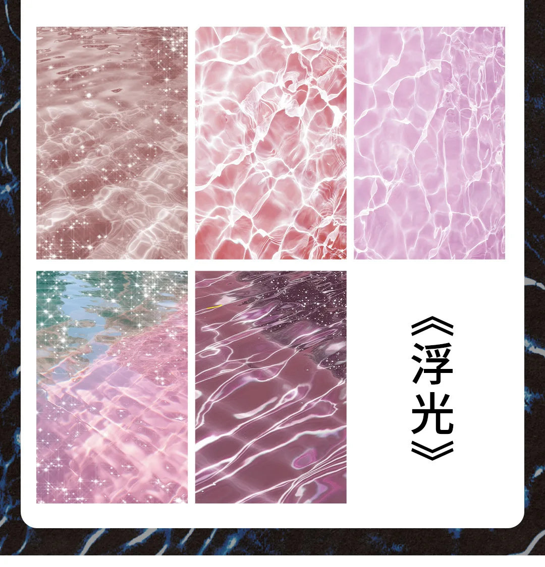 10pcs Wave Ripple Background Stickers