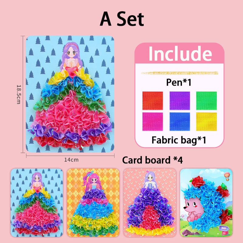 Puzzle Puncture Painting Card Set for Kids