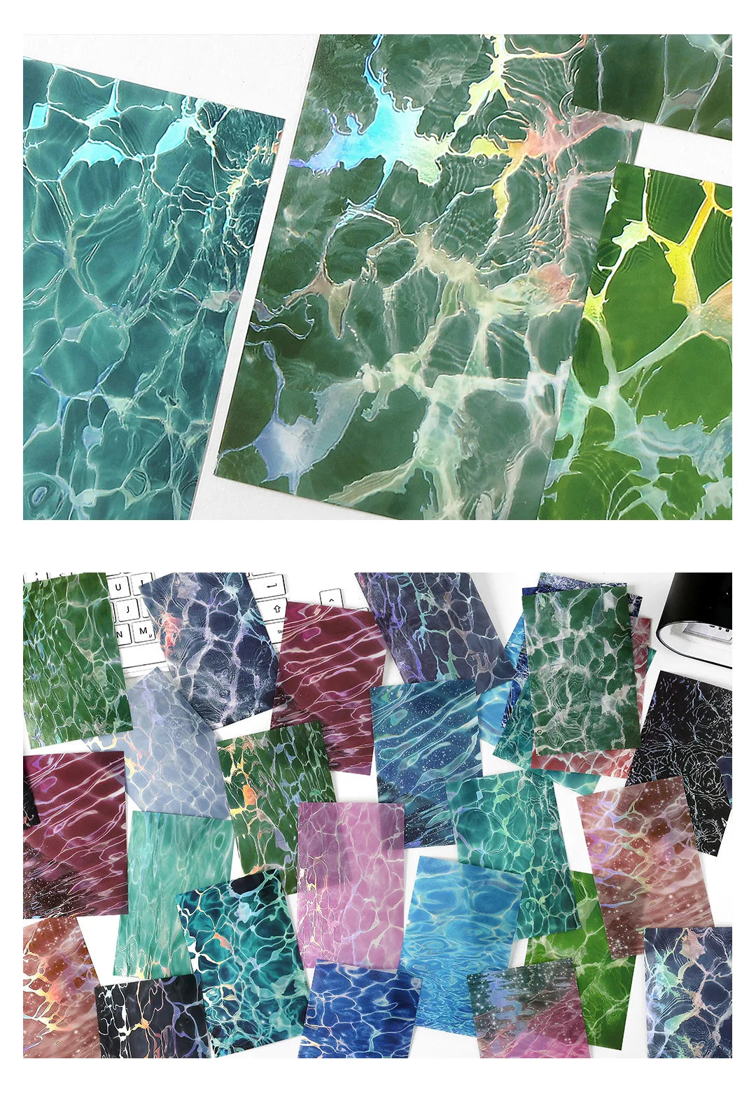 10pcs Wave Ripple Background Stickers