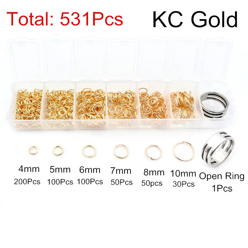 Jump Rings Set (3–10mm, 8 Colors) for Jewelry Making