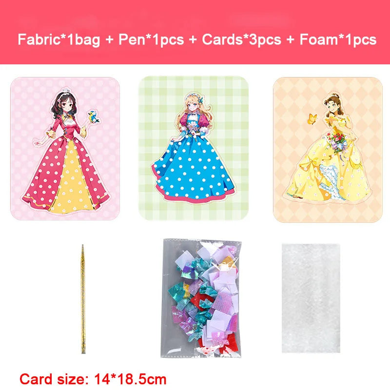 Puzzle Puncture Painting Card Set for Kids