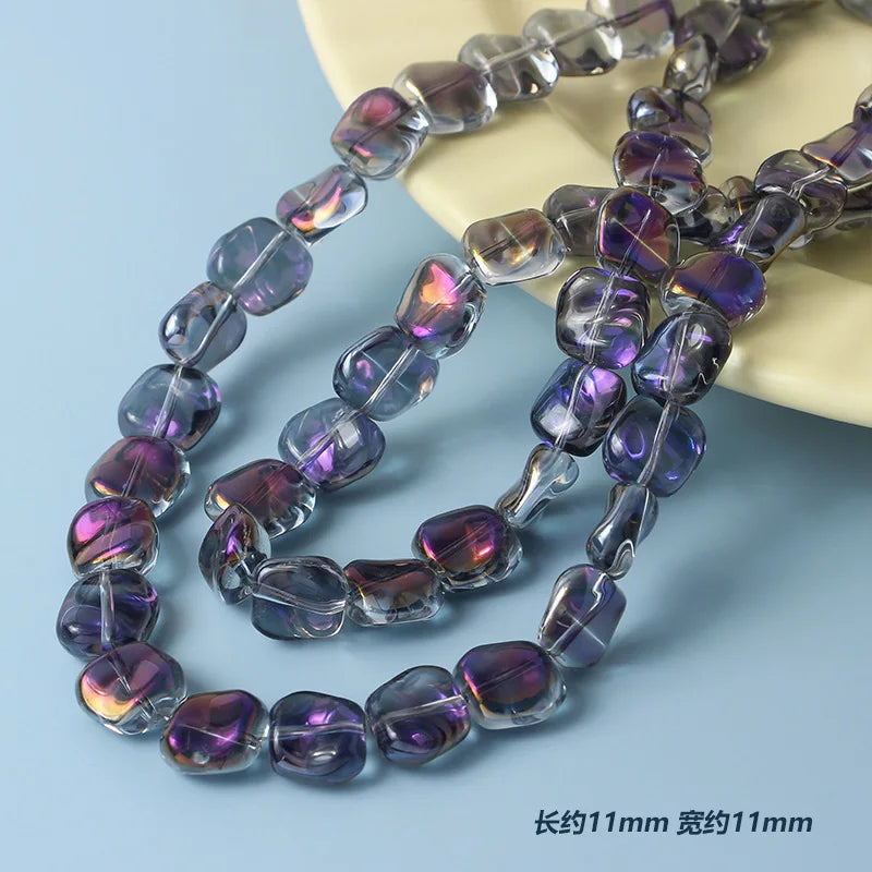 20pcs 11mm Irregular Lampwork Glass Beads