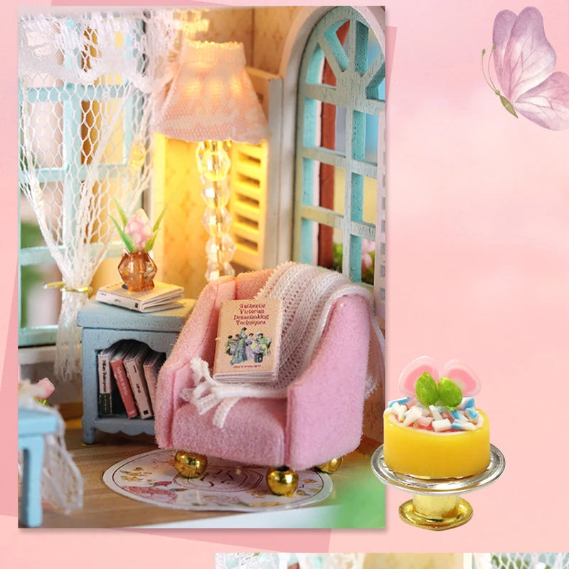 DIY Mini Wooden Dollhouse Kit