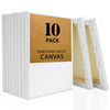 10pcs Square Blank Stretched Canvas with Wooden Frames – Ideal for Oil & Acrylic Painting, Decorating, and DIY Art Projects