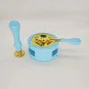 Lacquer Wax Seal Furnace Set with Spoon & Metal Sheet – Wood Base Stamping Tool Kit