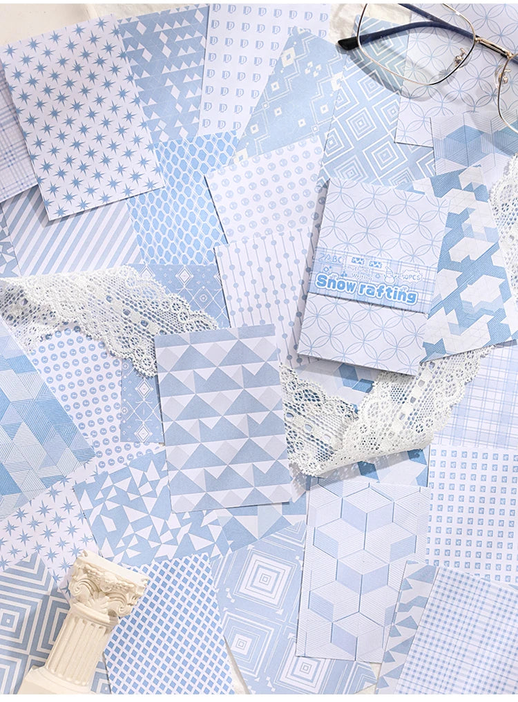 50pcs Vintage Multi-Style Decorative Paper