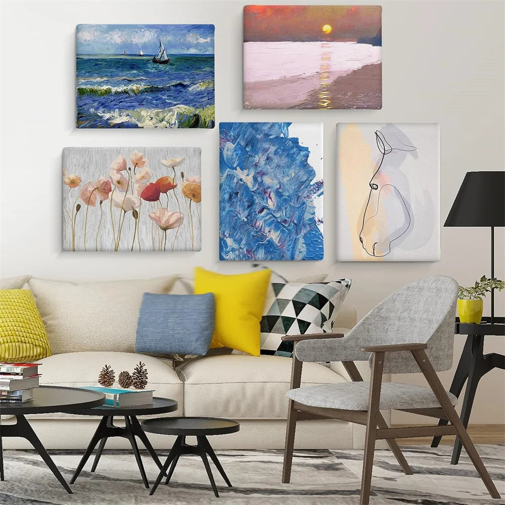 10pcs Square Blank Stretched Canvas with Wooden Frames