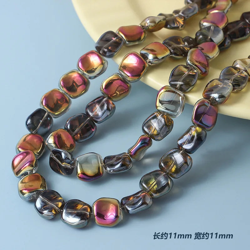 20pcs 11mm Irregular Lampwork Glass Beads