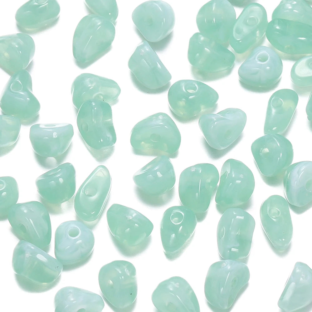 50/100pcs Irregular Imitation Stone Acrylic Spacer Beads